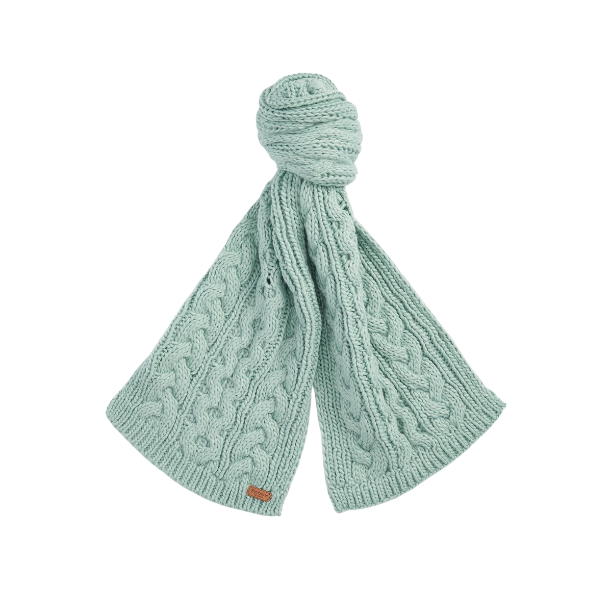 Coffret Barbour charpe + bonnet Vert menthe 