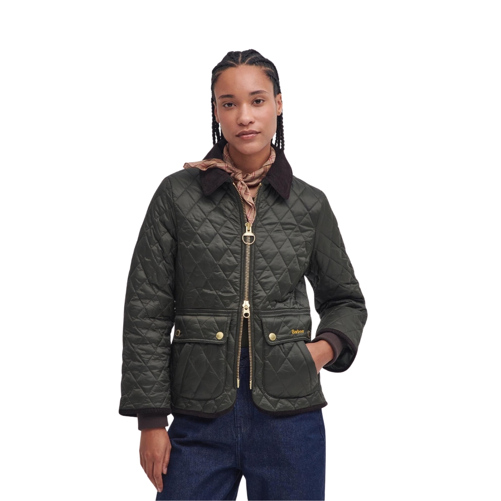 Veste Matelasse Fitted Beadnell Quilt Sage - Barbour