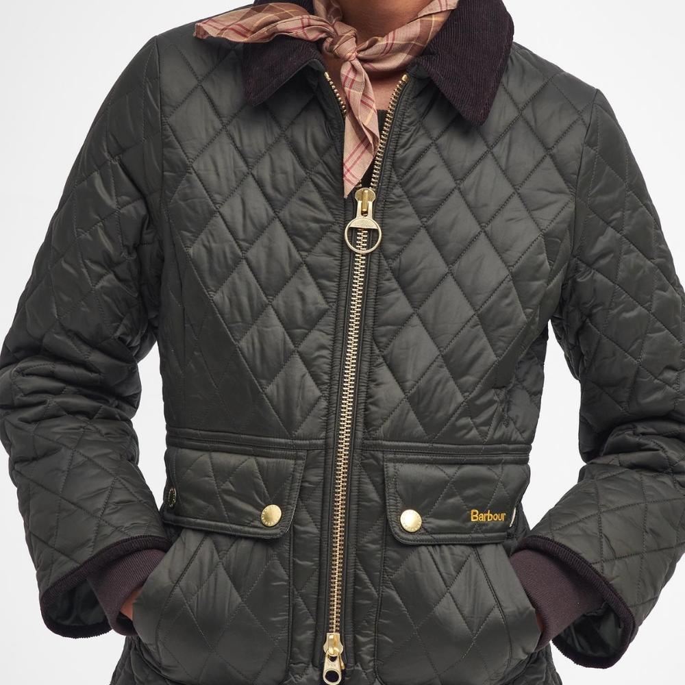 Veste Matelasse Fitted Beadnell Quilt Sage - Barbour