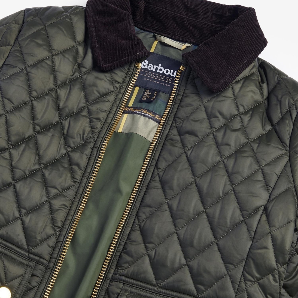 Veste Matelasse Fitted Beadnell Quilt Sage - Barbour