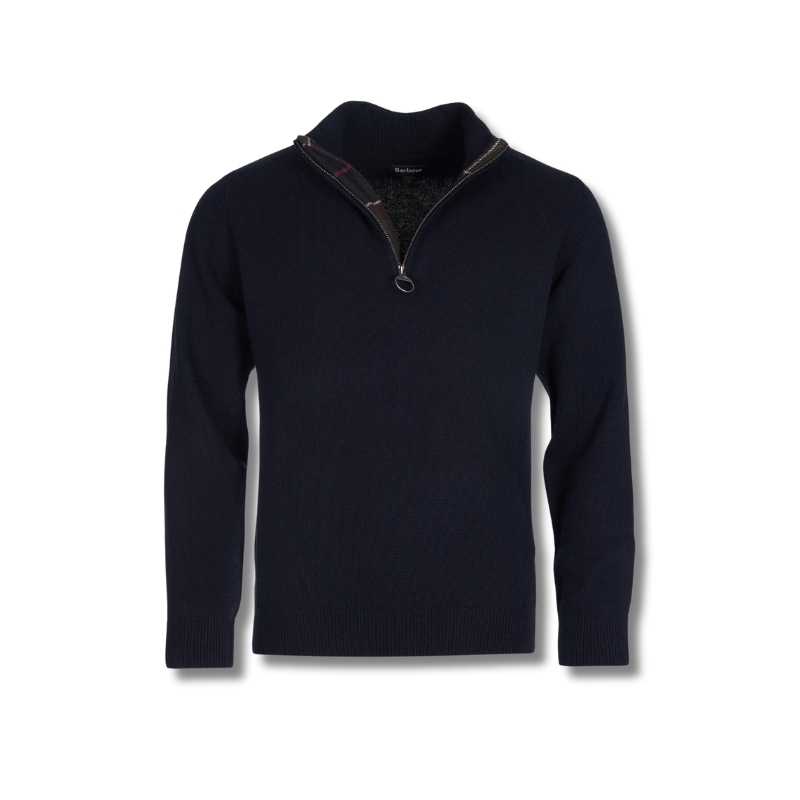 Pull Holden Half zip Bleu - Barbour 