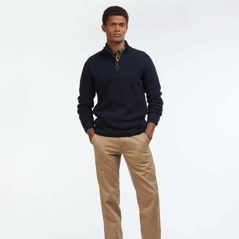 Pull Holden Half zip Bleu - Barbour 