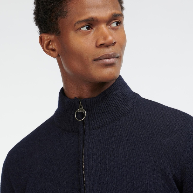 Pull Holden Half zip Bleu - Barbour 