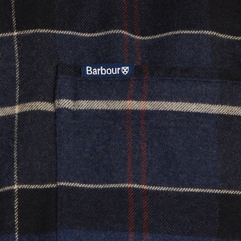 Chemise Lutsleigh Tartan Cord Navy Marl - Barbour