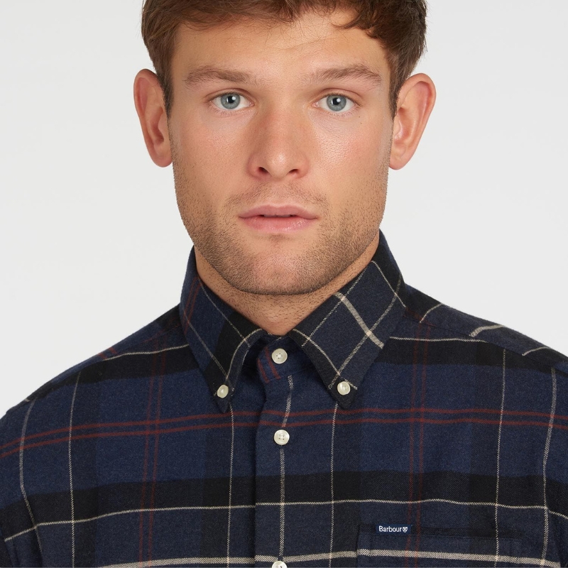 Chemise Lutsleigh Tartan Cord Navy Marl - Barbour