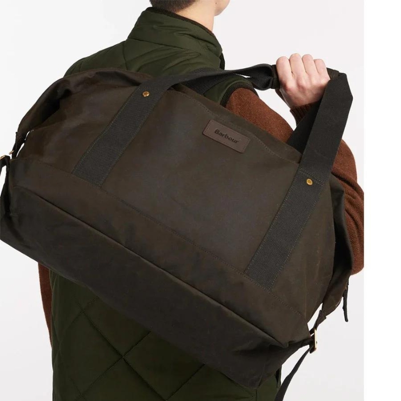 Sac Essential Wax Holdall Olive - Barbour 