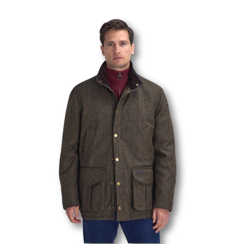 Veste Hereford Tweed Wool Olive - Barbour