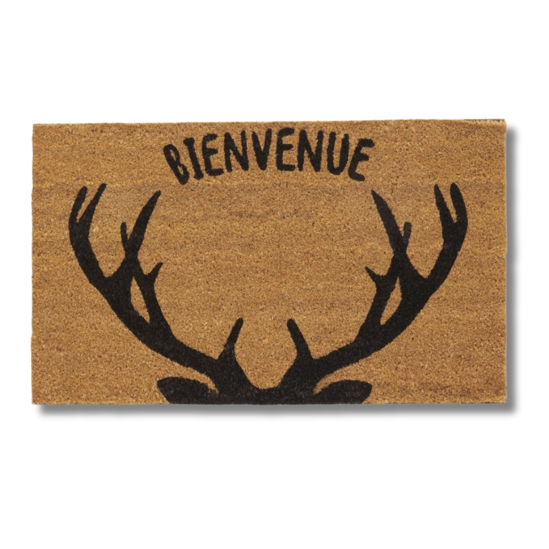 Paillasson Bois de cerf Bienvenue