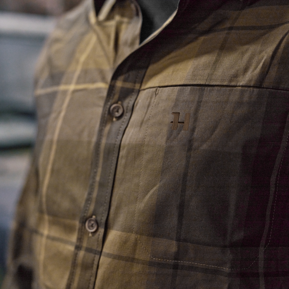 Chemise Akse L/S Willow Green check - Härkila