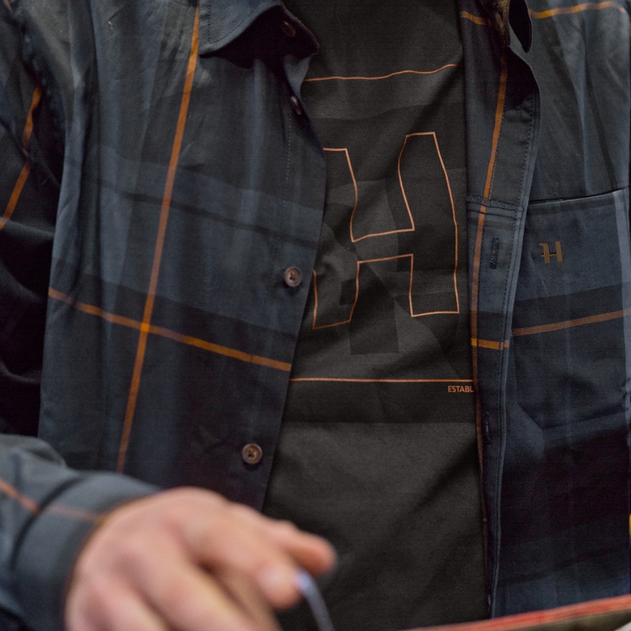 Chemise Akse L/S Blackberry check - Härkila