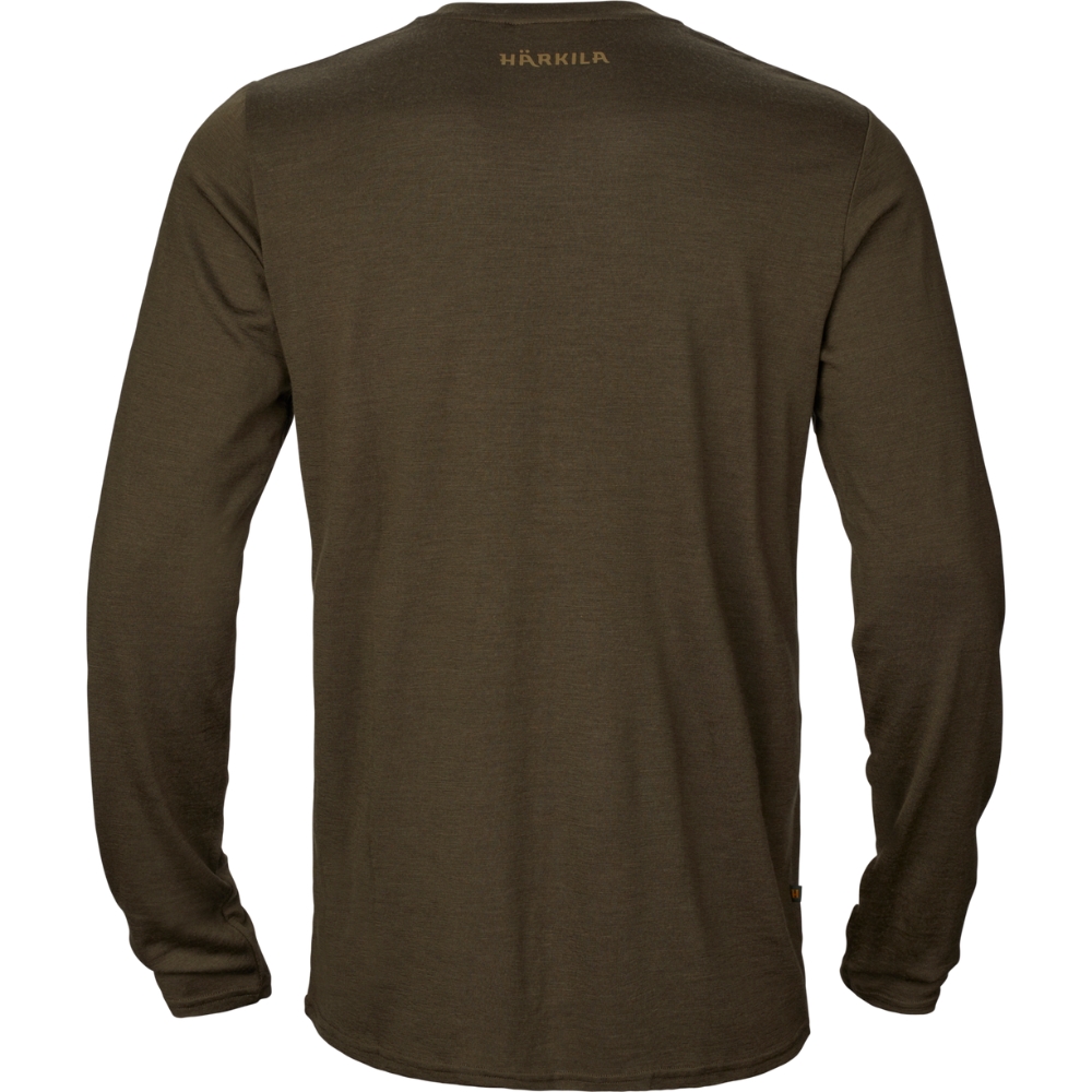 T-shirt Game L/S Willow green Stag - Härkila