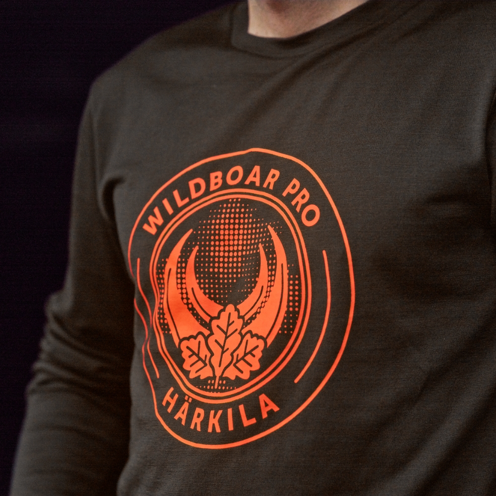 T-shirt Game L/S Shadow Brown wildboar - Hrkila