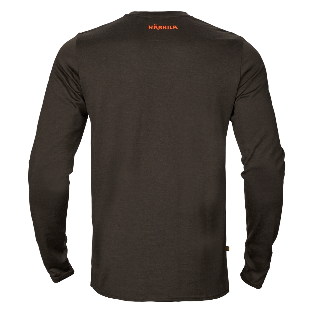 T-shirt Game L/S Shadow Brown wildboar - Härkila