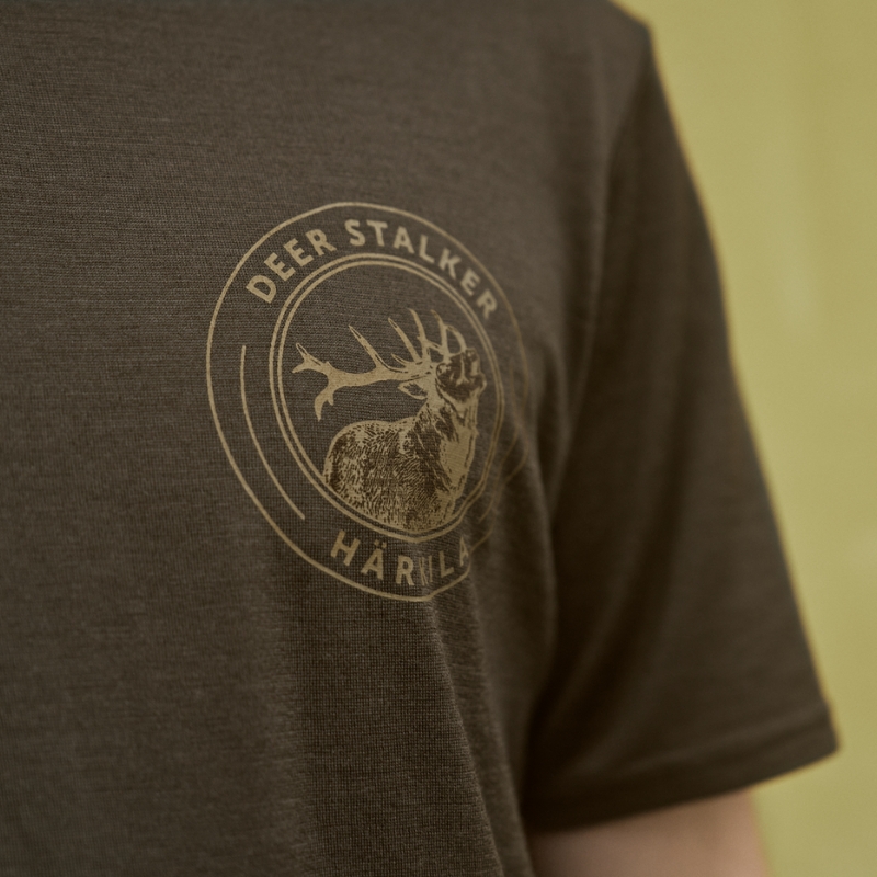 T-shirt Game S/S Willow Green Stag - Härkila