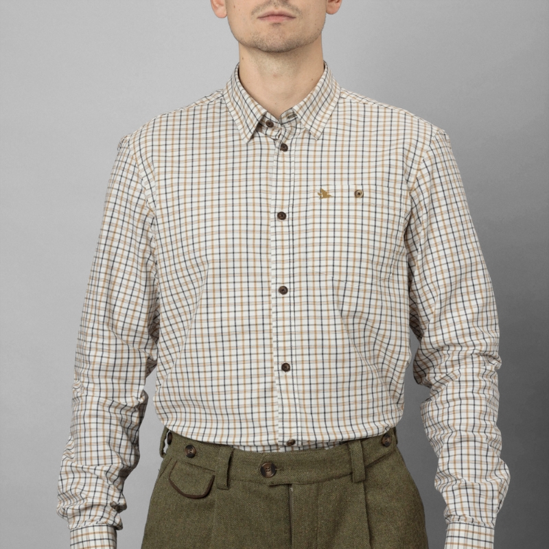 Chemise Oxford Shooting Classic Blue / Brown - Seeland