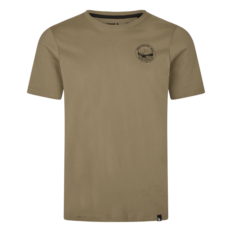 T-shirt Hunting landscape covert Green - Seeland
