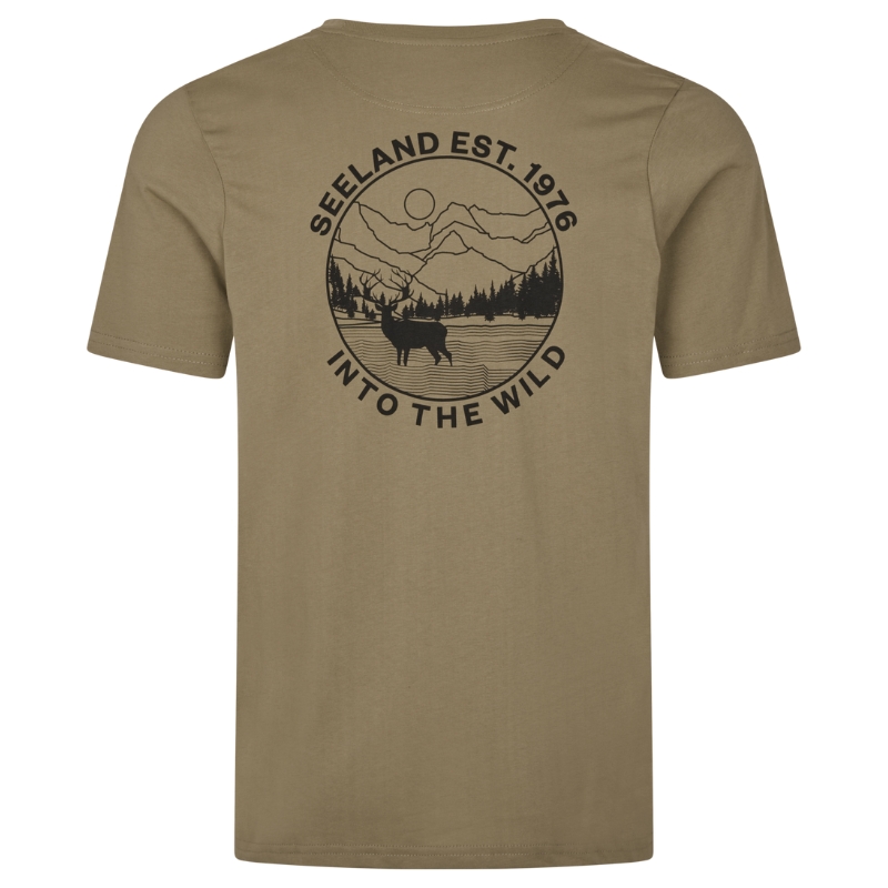 T-shirt Hunting landscape covert Green - Seeland