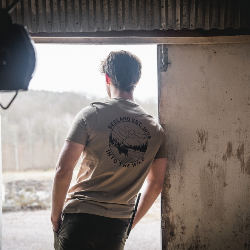 T-shirt Hunting landscape covert Green - Seeland