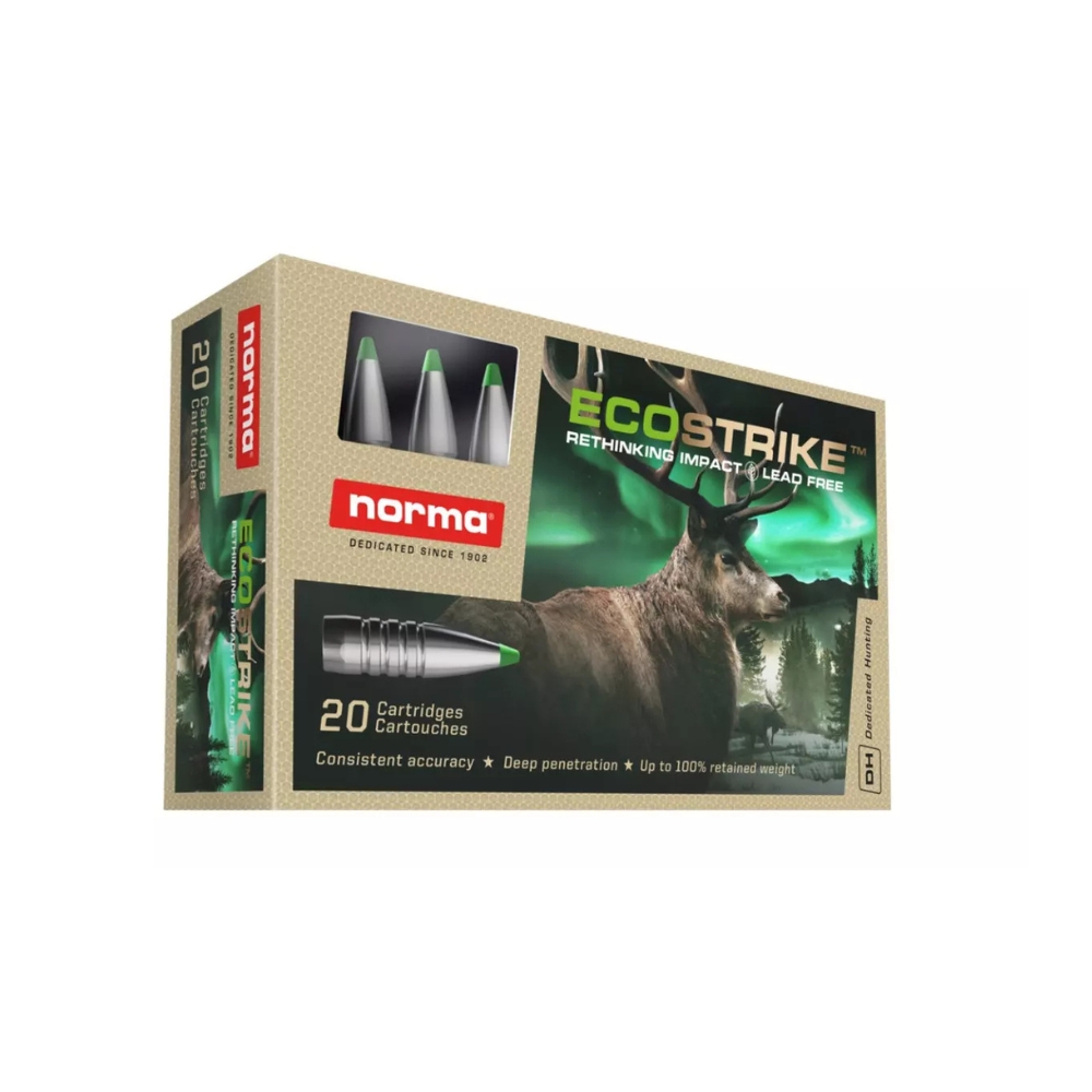 Munitions Cal.9,3x62 Norma Ecostrike 16,2g 250 GR sans plomb