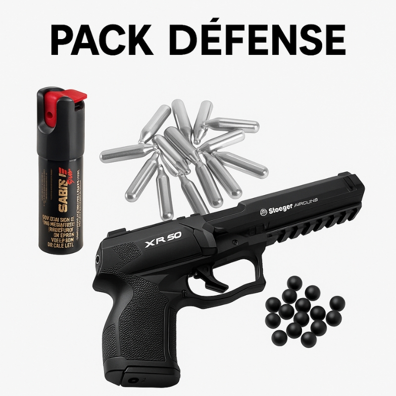 Pack d�fense - Revolver Stoeger Co2 (12,6 joules) + Bombe Lacrymog�ne + 5 Co2