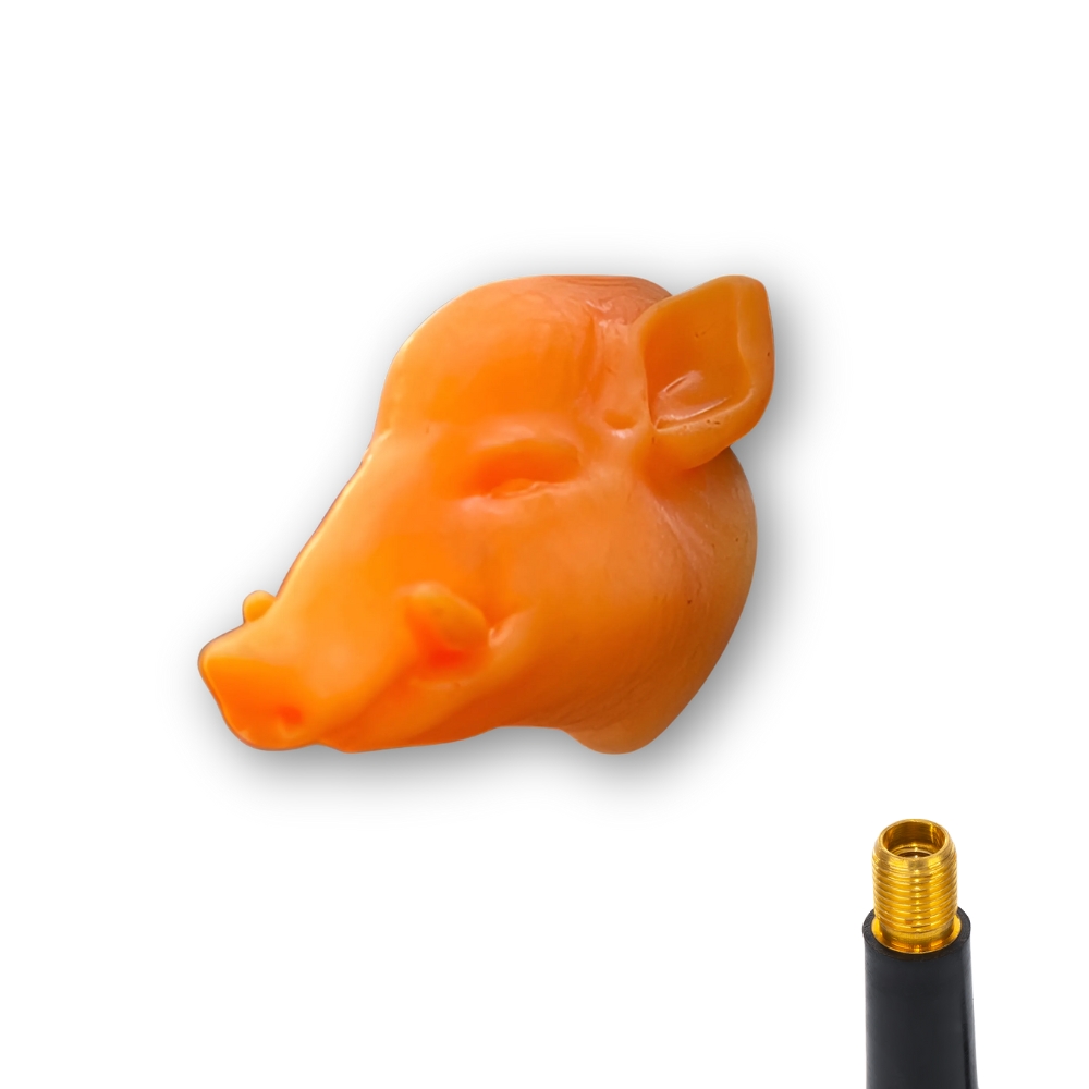Bouchon de valve de pneu Tte de Sanglier orange chasse
