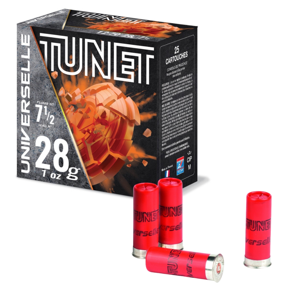Cartouches (x25) Universelle Cal.12/70 28g (N 7,5) - Tunet