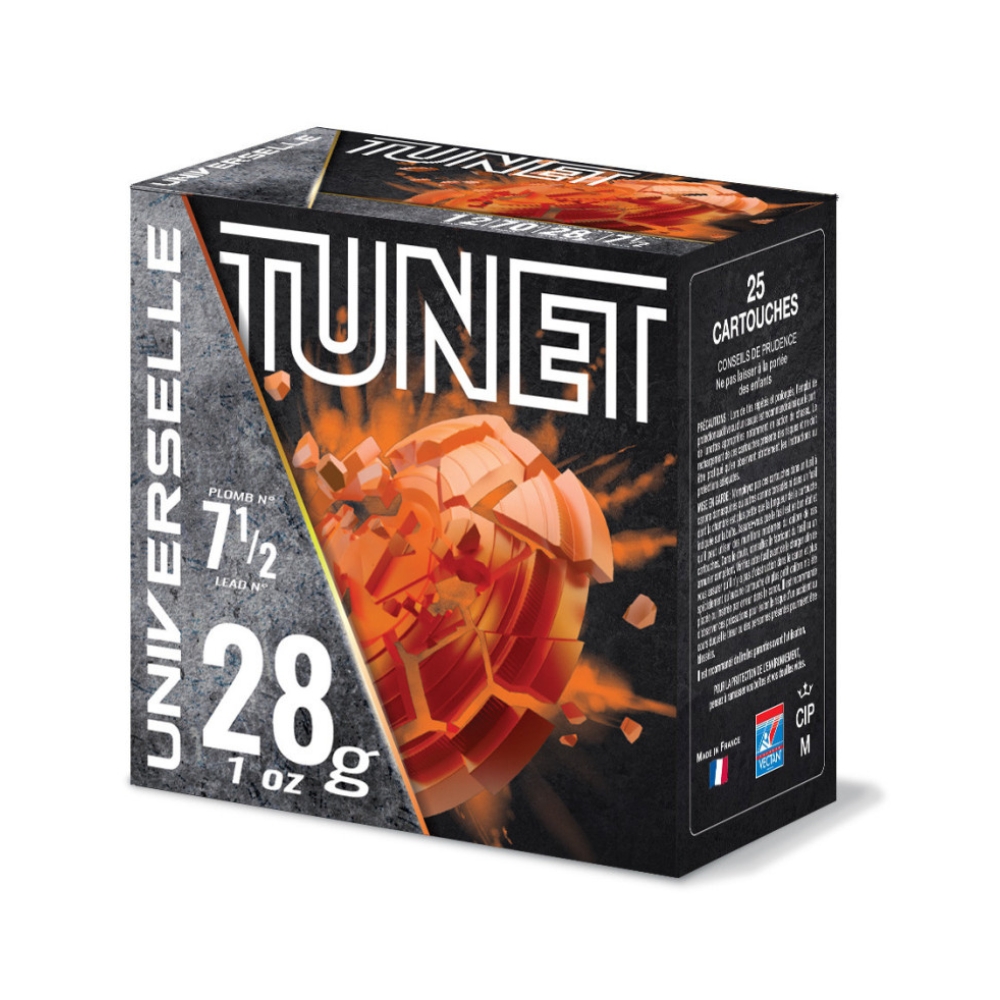 Cartouches (x25) Universelle Cal.12/70 28g (N 7,5) - Tunet