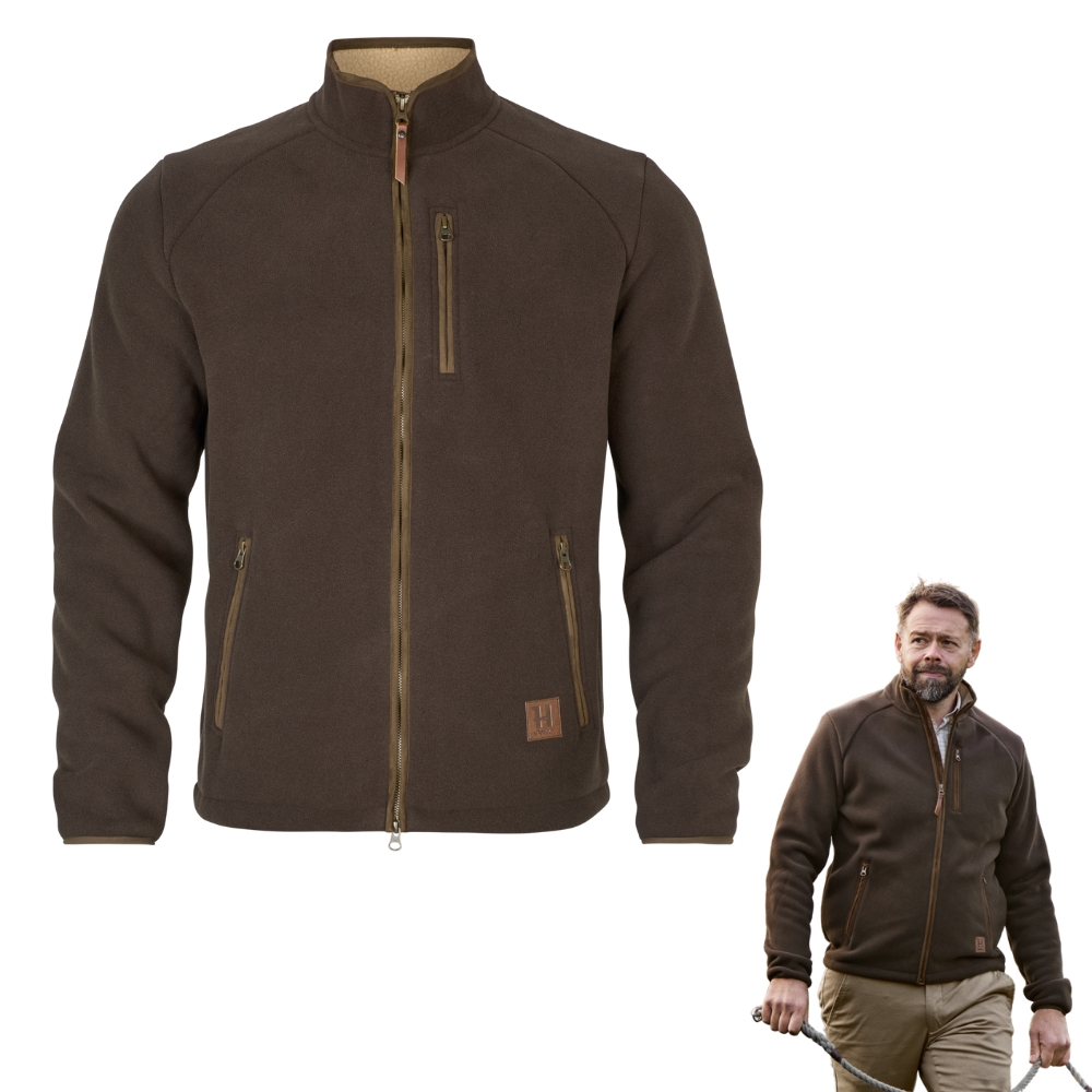 Veste Polaire Sandhem Sherpa Demitasse Brown - Hrkila