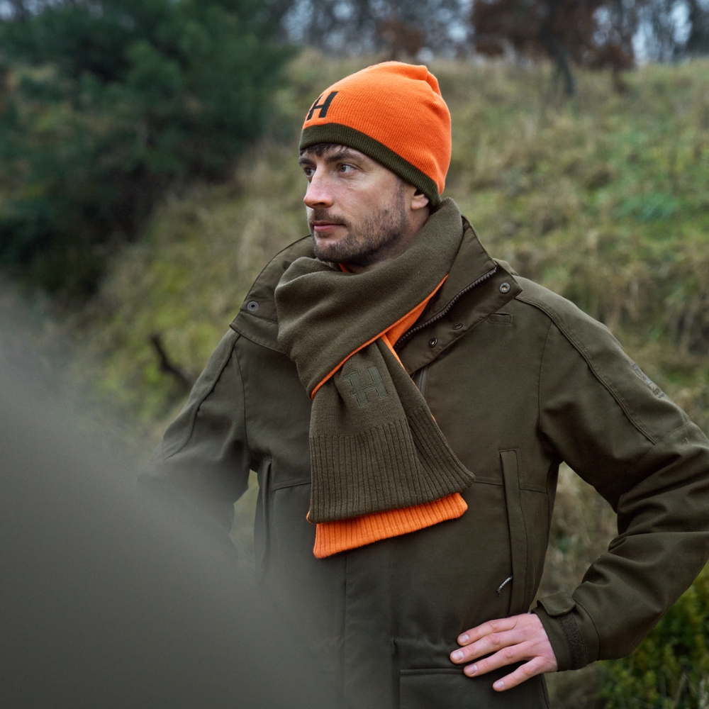 Bonnet Réversible Willow green / orange - Härkila