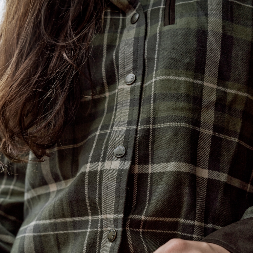Chemise Pajala Femme Olive Check - Härkila
