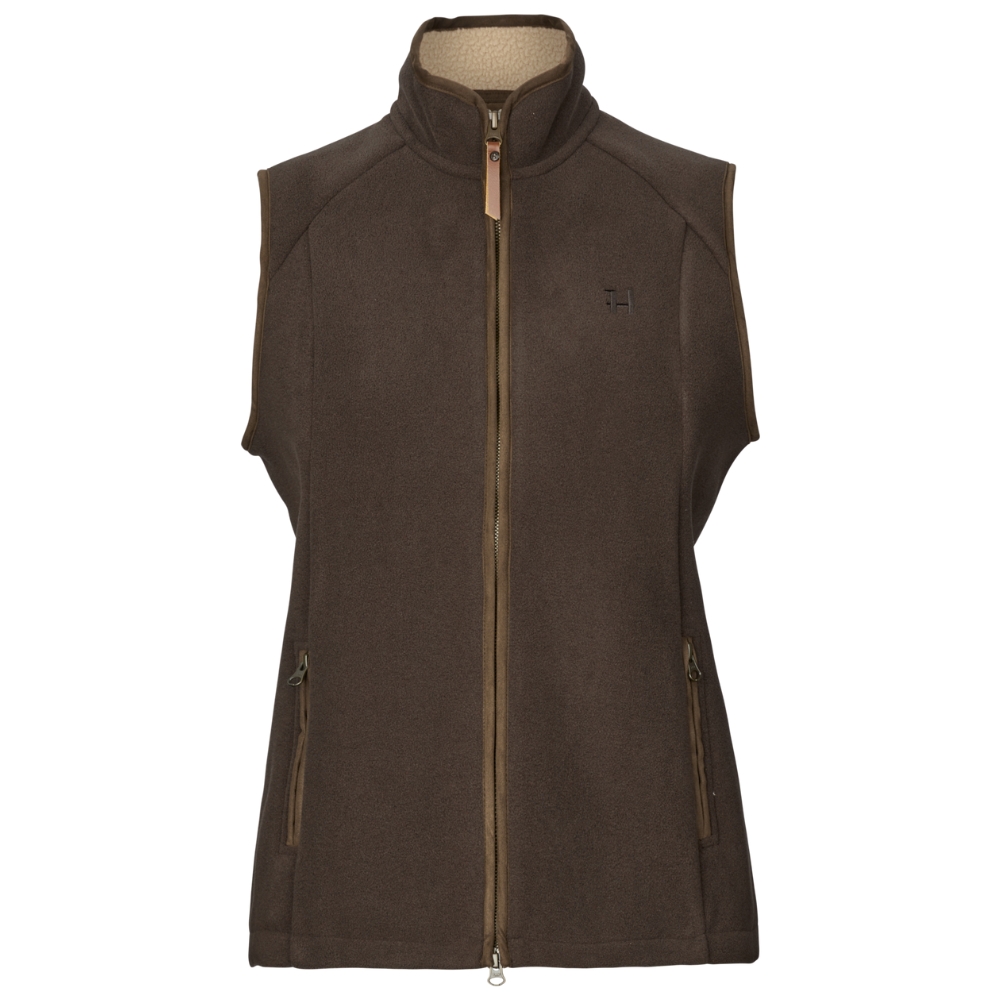Gilet polaire femme Sandhem Sherpa Demitasse Brown - Hrkila