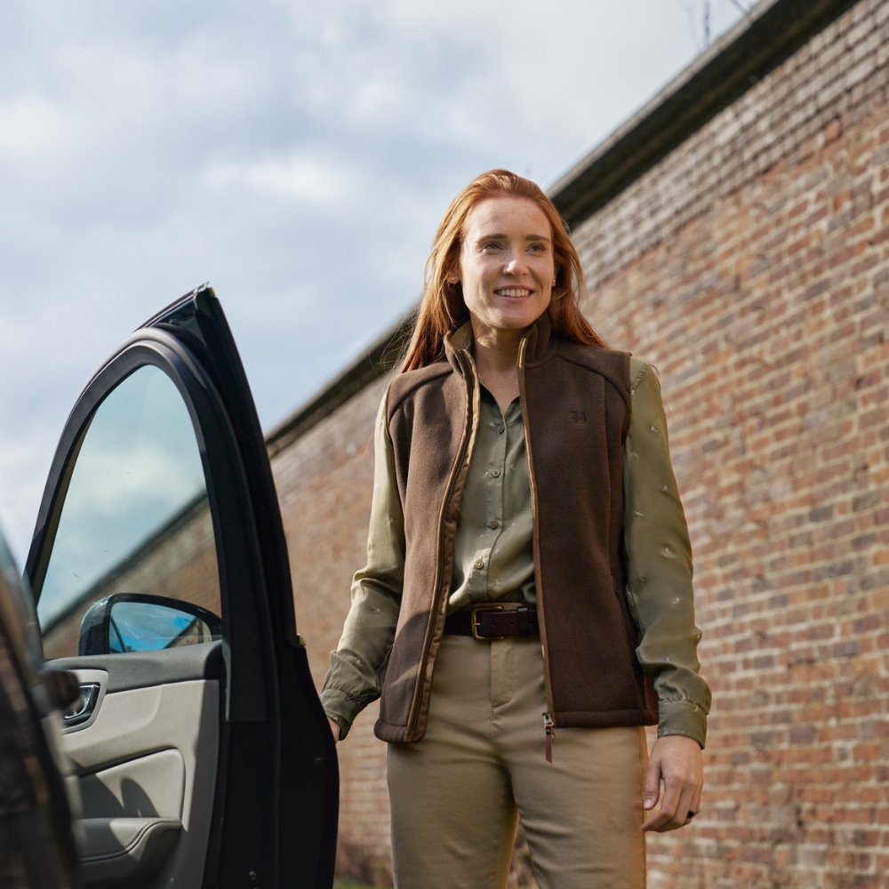 Gilet polaire femme Sandhem Sherpa Demitasse Brown - Härkila