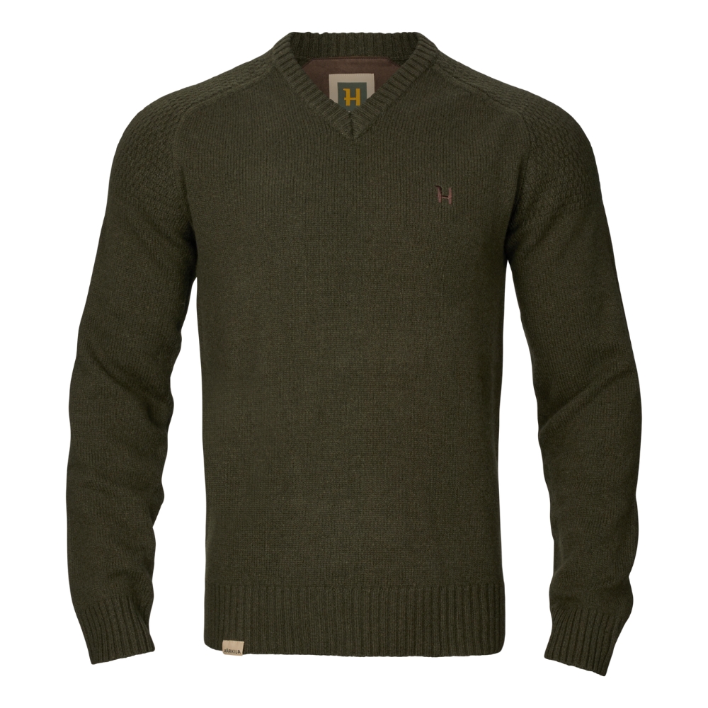 Pull en laine mrinos Vincent Col en V Rosin - Hrkila