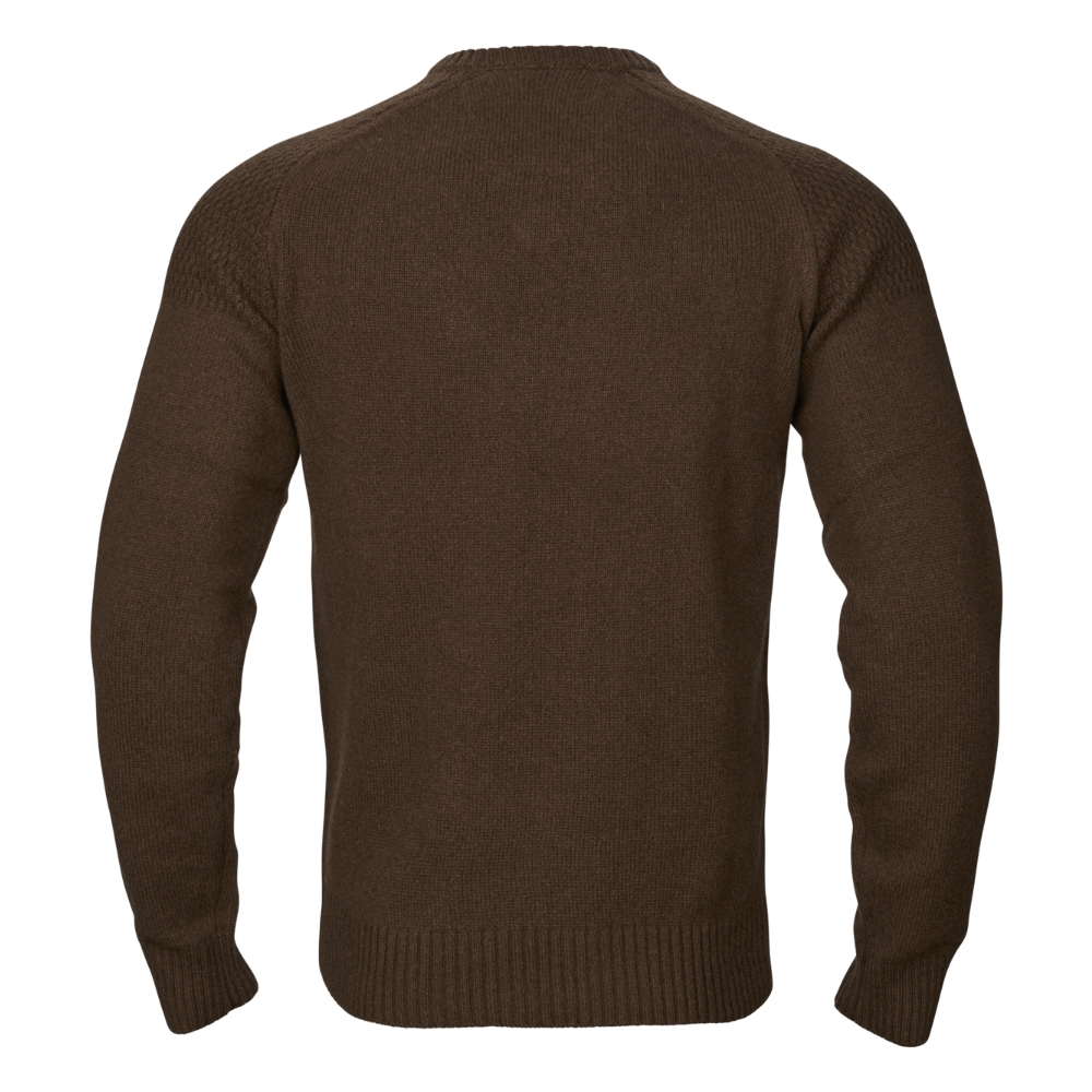 Pull en laine mérinos Vincent Col en V Demitasse Brown - Härkila