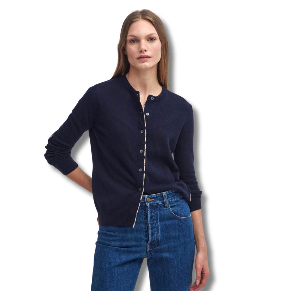 Pull Femme pendle Cardigan Bleu - Barbour