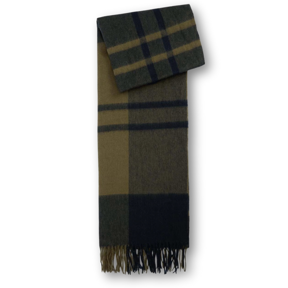 Echarpe Maxine Tartan Olive Noir - Barbour