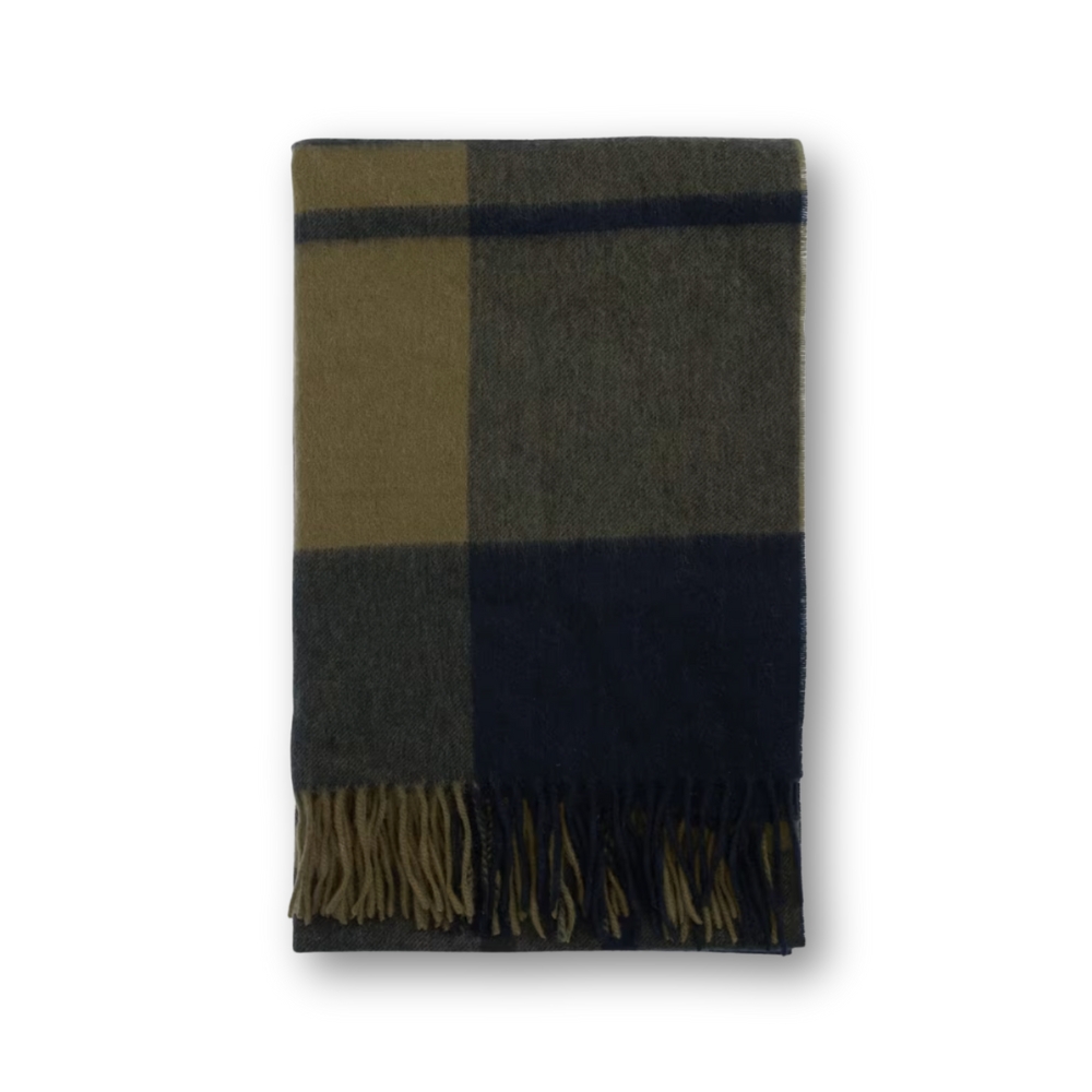 Echarpe Maxine Tartan Olive Noir - Barbour