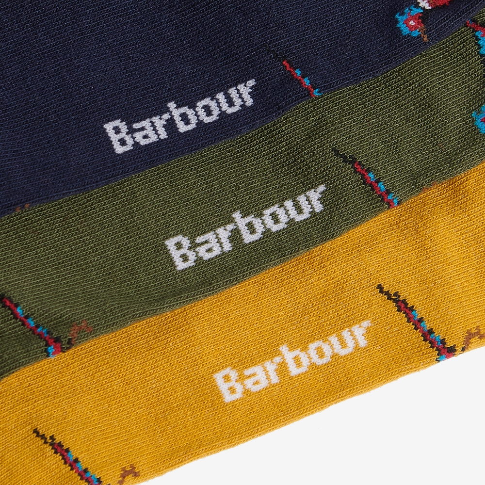Chaussettes faisans Forest (Box de 3 paires) - Barbour