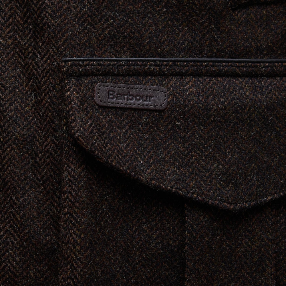 Veste Hereford Tweed Wool Rustic Brown - Barbour