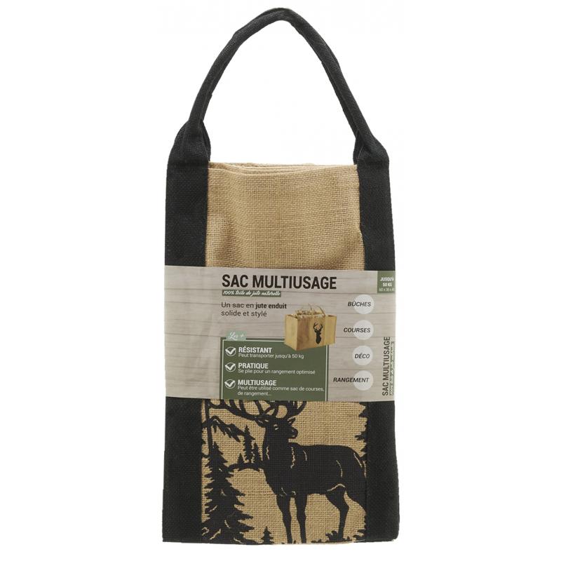 Grand Sac Cabas Jute Multi-Usage : Transport, Bois, Courses
