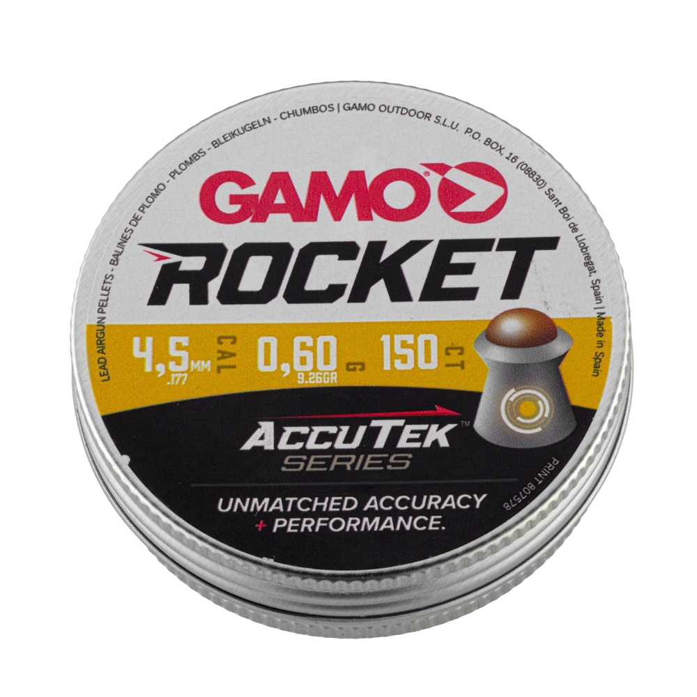 Plombs Gamo Rocket Accutek 4,5 mm (boite de 150)