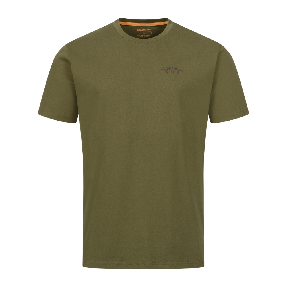 T-shirt Blaser Argali Badge T 26 - Dunkel Oliv Homme