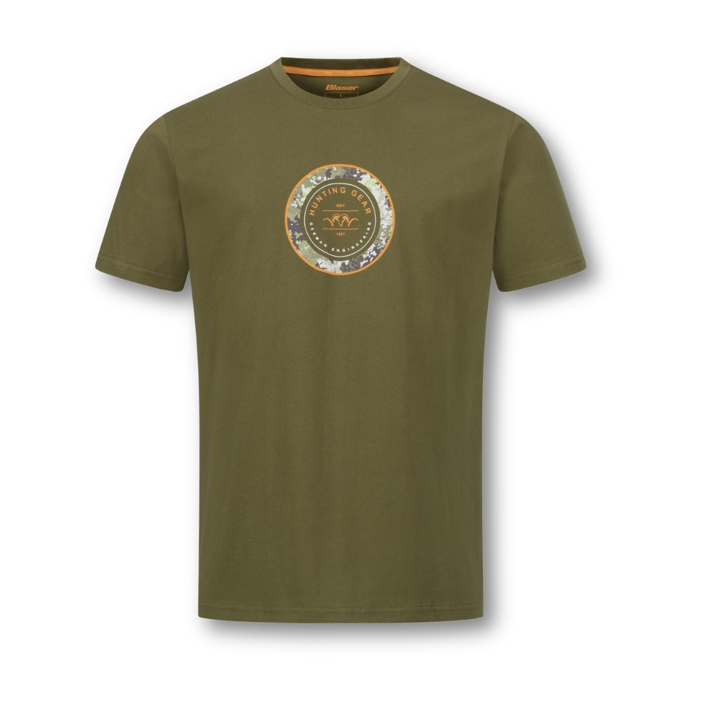T-shirt Homme Blaser Argali Ring T 26 - Dunkel Oliv