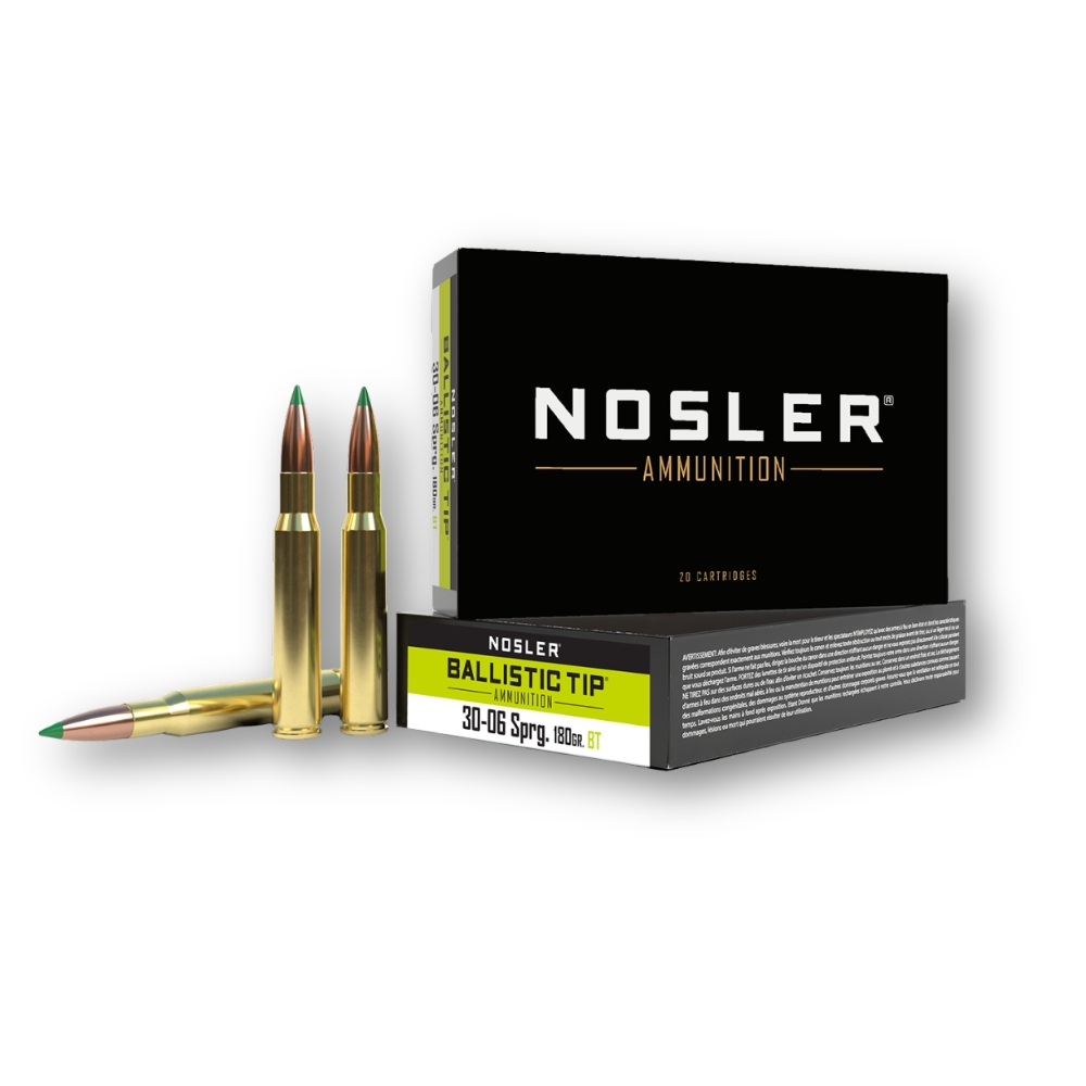 Munitions Nosler 30-06 Springfield Ballistic Tip 180Gr 11,7g - Bte 20