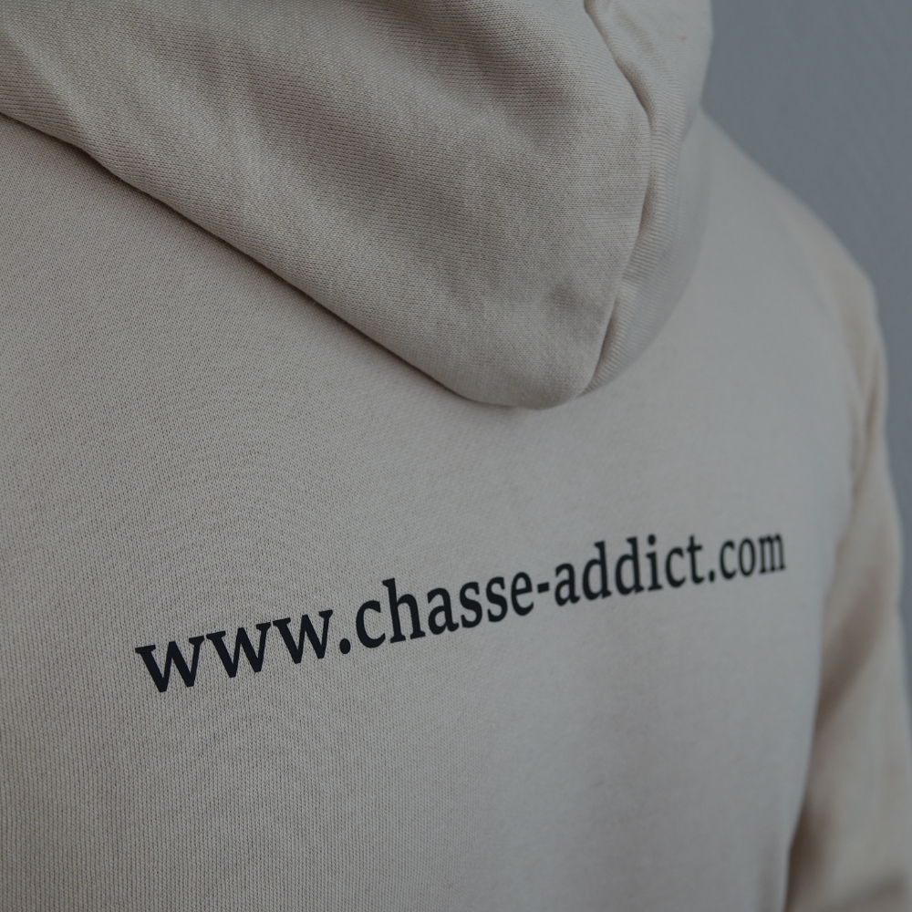 Sweat à Capuche Chasse Addict Signature Sandstone