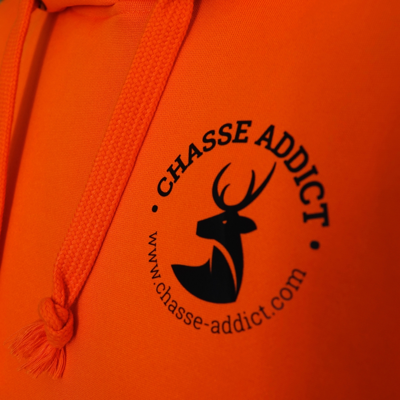 Sweat à Capuche Chasse Addict Signature Safety Orange HV