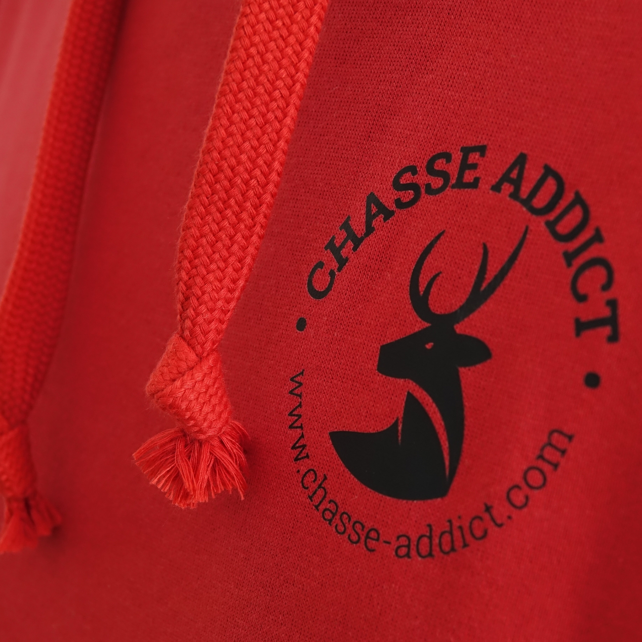 Sweat à Capuche Chasse Addict Signature Red Stag