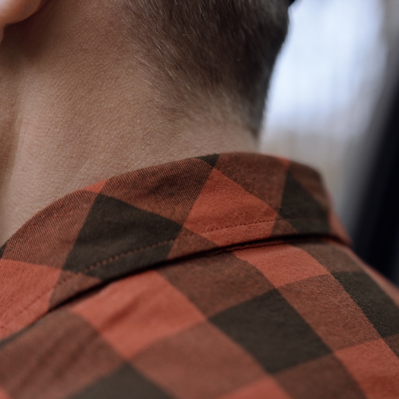 Chemise Härkila Scandinavian L/S - Autumn Orange Check