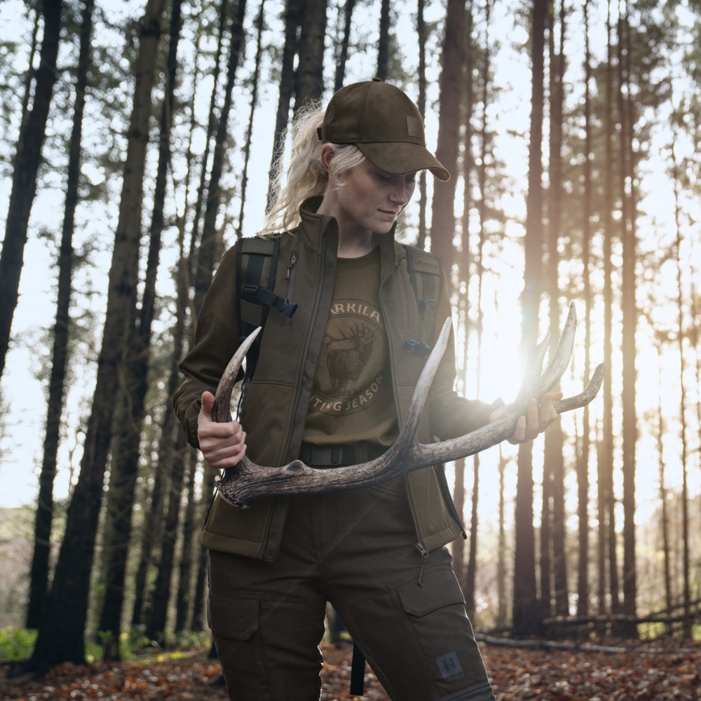 T-Shirt Femme Härkila Stag Badge S/S - Vert