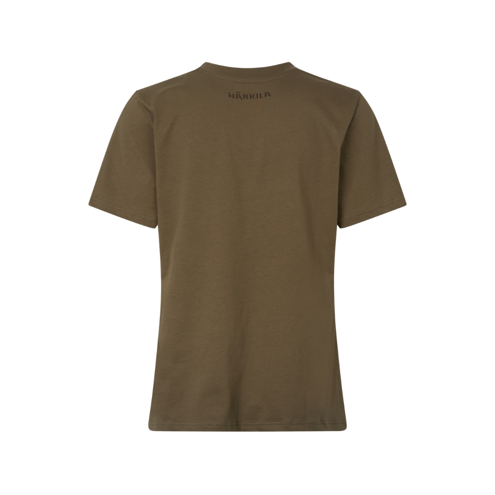 T-Shirt Femme Härkila Stag Badge S/S - Vert
